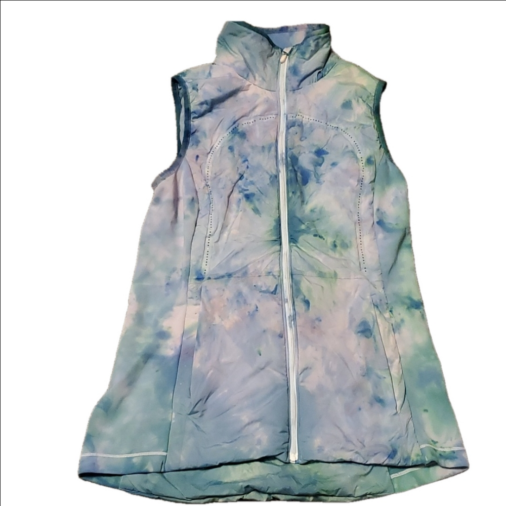 #33 Lululemon upcycled full zip puffer vest approximate size 2 j116.